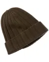 Sofia Cashmere Sofiacashmere Novelty Rib Cashmere Hat In Brown