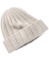 Sofia Cashmere Sofiacashmere Novelty Rib Cashmere Hat In Neutral