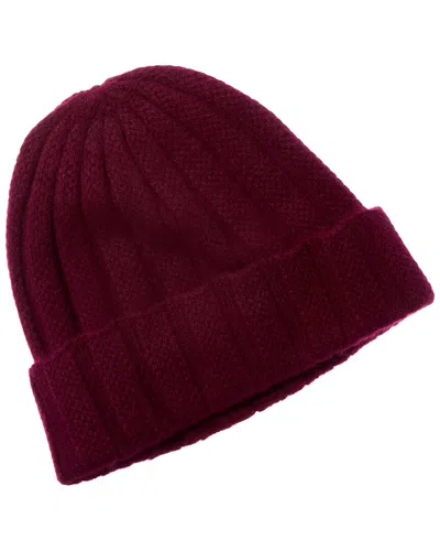 Sofia Cashmere Sofiacashmere Novelty Rib Cashmere Hat In Burgundy