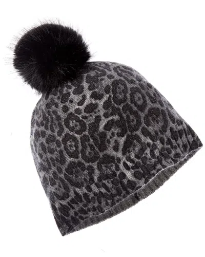 Sofia Cashmere Sofiacashmere Pom Cashmere Hat In Black