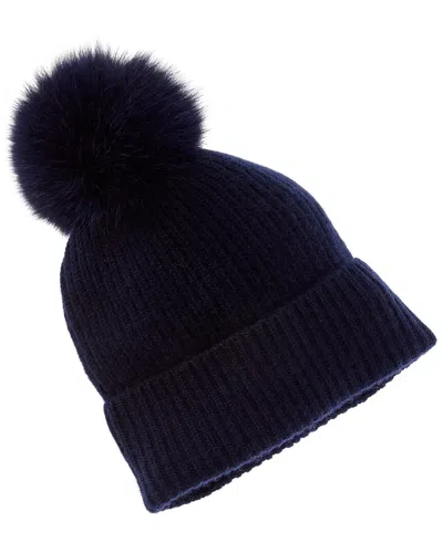Sofia Cashmere Sofiacashmere Rib Cashmere Hat In Black