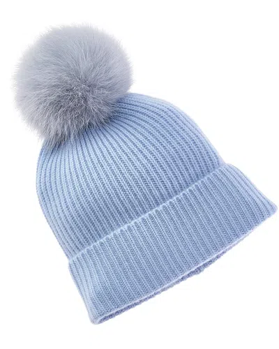 Sofia Cashmere Sofiacashmere Rib Cashmere Hat In Blue
