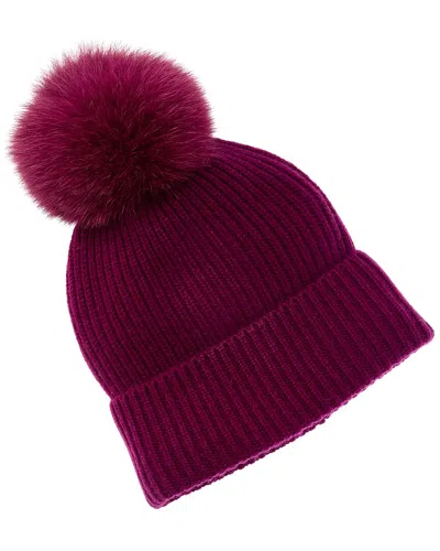Sofia Cashmere Sofiacashmere Rib Cashmere Hat In Purple