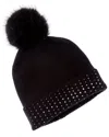 Sofia Cashmere Sofiacashmere Rib Knit Embellished Cashmere Hat In Black