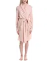 Sofia Cashmere Sofiacashmere Rib Shawl Collar Cashmere& Wool-blend Jersey Robe In Pink
