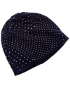 Sofia Cashmere Sofiacashmere Snake Heatset Cashmere Beanie In Blue