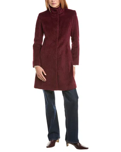 Sofia Cashmere Sofiacashmere Stand Collar Wool & Alpaca-blend Coat In Brown