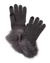 Sofia Cashmere Sofiacashmere Tech Cashmere Glove In Brown