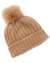 Sofia Cashmere Sofiacashmere Textured Cable Cashmere Hat In Brown