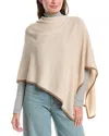 Sofia Cashmere Sofiacashmere Tipped Cashmere-blend Poncho In Neutral