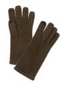 Sofia Cashmere Sofiacashmere Touch Screen Cashmere Glove In Brown