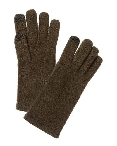 Sofia Cashmere Sofiacashmere Touch Screen Cashmere Glove In Green
