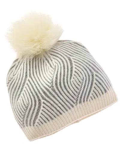 Sofia Cashmere Sofiacashmere Traveling Rib Cashmere Hat In Neutral