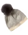 Sofia Cashmere Sofiacashmere Traveling Rib Knit Cashmere Hat In Multi