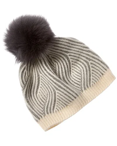 Sofia Cashmere Sofiacashmere Traveling Rib Knit Cashmere Hat In Multi