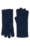 Sofia Cashmere Tech Cashmere Gloves In Blue