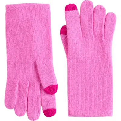 Sofia Cashmere Tech Cashmere Gloves In Bpnk