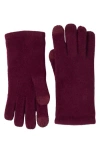 Sofia Cashmere Tech Cashmere Gloves In Burgundy