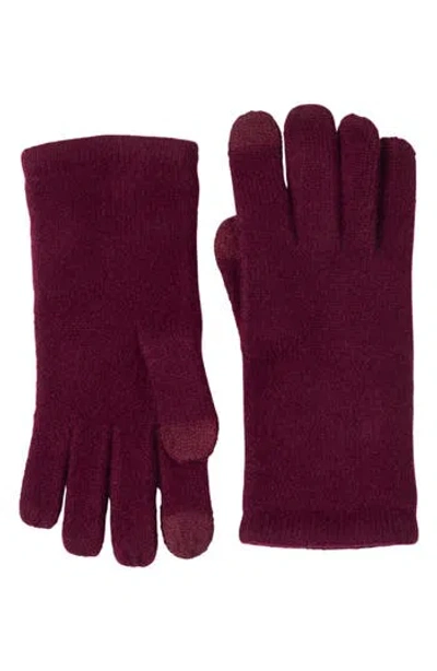 Sofia Cashmere Tech Cashmere Gloves In Burgundy