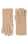 Sofia Cashmere Tech Cashmere Gloves In Neutral
