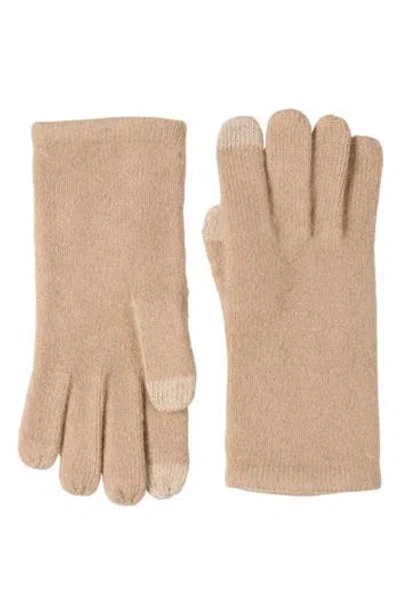 Sofia Cashmere Tech Cashmere Gloves In Neutral