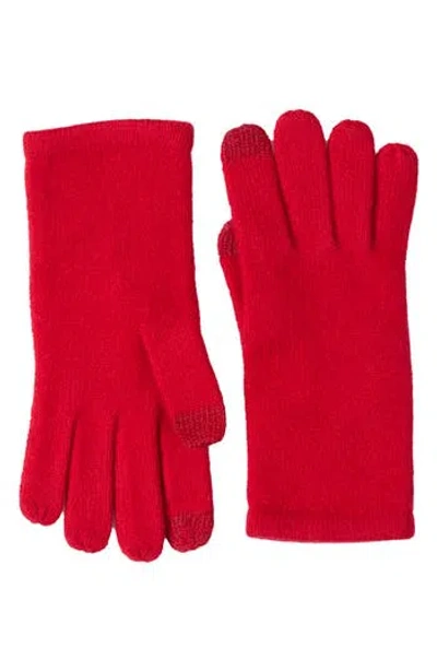 Sofia Cashmere Tech Cashmere Gloves In Red