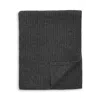 Sofia Cashmere Cashmere Thermal Knit Throw In Charcoal