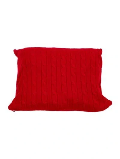 Pre-owned Sofia Cashmere Throw Pillow In Red