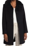 Sofia Cashmere Toscana Genuine Shearling Club Collar Jacket In Black