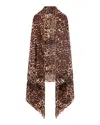 Sofia Cashmere Ultrafine Leopard Print Cashmere Wrap In Neutral