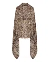 Sofia Cashmere Ultrafine Leopard Print Cashmere Wrap In Brown