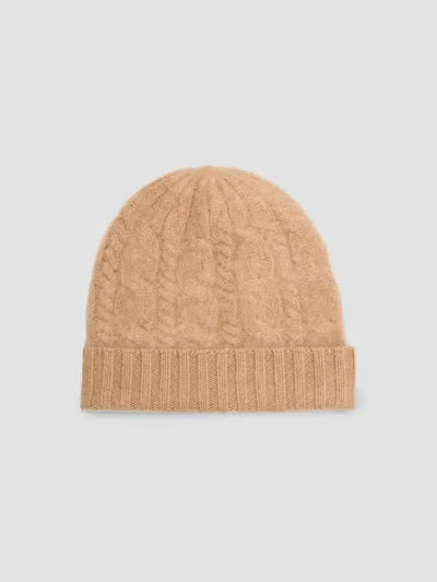 Sofia Cashmere Women's Cable-knit Cashmere Beanie In Camel