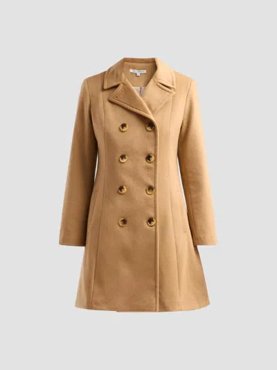 Sofia Cashmere Women's Cashmere Double-breasted Peacoat In Blue