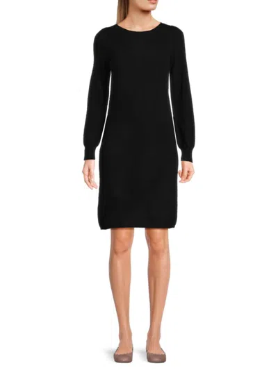 Sofia Cashmere Women's Cashmere Mini Sweater Dress In Black