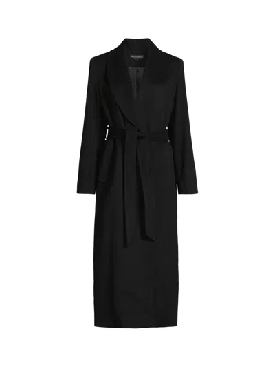 Sofia Cashmere Women's Cashmere Shawl-collar Coat In Black