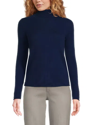 Sofia Cashmere Women's Cashmere Turtleneck Sweater In Navy