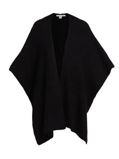 Sofia Cashmere Women's Cashmere-silk Chunky Knit Cape In Black