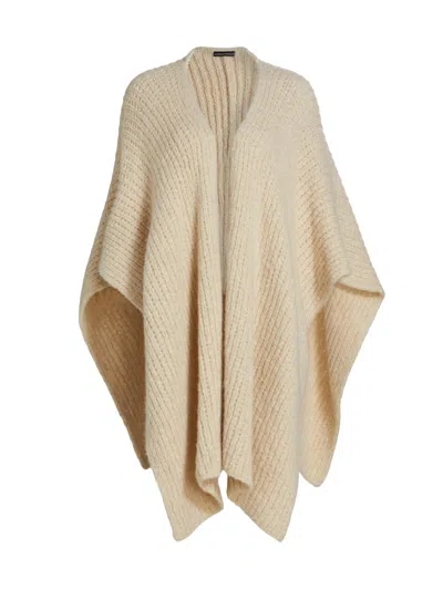 Sofia Cashmere Women's Cashmere-silk Chunky Knit Cape In Neutral
