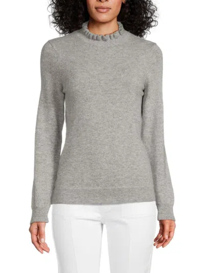 Sofia Cashmere Women's Classic Fit Cashmere Sweater In Medium Grey
