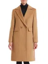 Sofia Cashmere Women's Double Breasted Wool & Cashmere Coat In Camel
