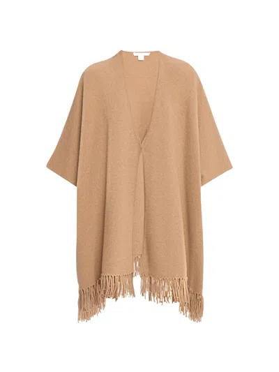 Sofia Cashmere Women's Double-face Cashmere Cape In Brown