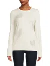 Sofia Cashmere Women's Embellished Cashmere Sweater In Ivory