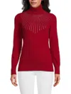 Sofia Cashmere Women's Embellished Cashmere Sweater In Red