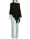 Sofia Cashmere Women's Simulated Pearl Wool Blend Wrap In Black