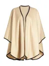 Sofia Cashmere Angular Reversible Cashmere Cape In Neutral