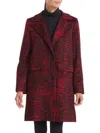 Sofia Cashmere Women's Print Wool & Cashmere Longline Coat In Red
