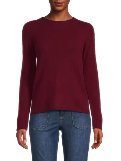 Sofia Cashmere Women's Relaxed Cashmere Sweater In Burgundy