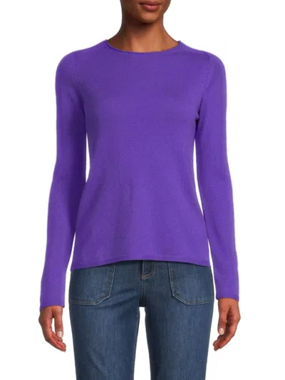 Sofia Cashmere Women's Relaxed Cashmere Sweater In Purple