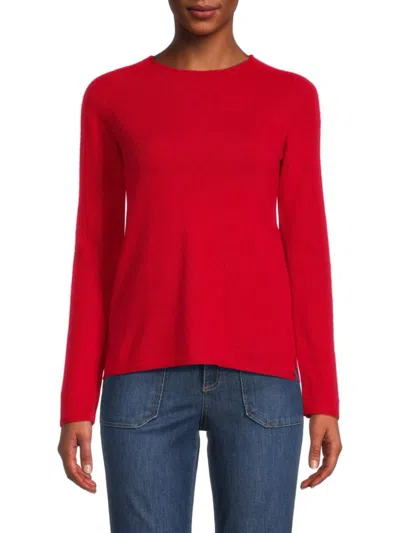 Sofia Cashmere Women's Relaxed Cashmere Sweater In Red