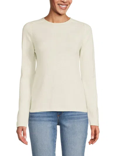Sofia Cashmere Women's Relaxed Cashmere Sweater In White